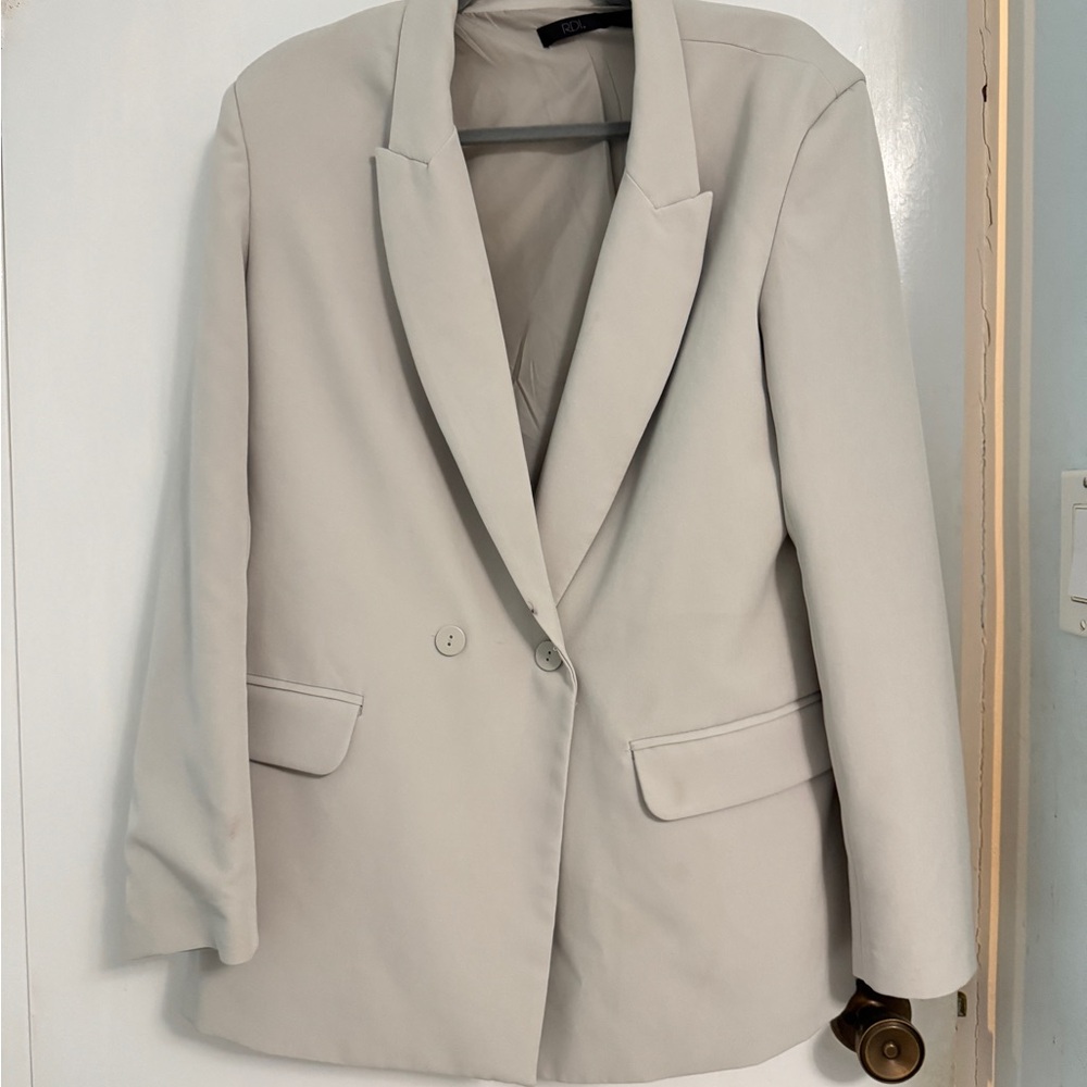 Women's Cream Oversize Blazer